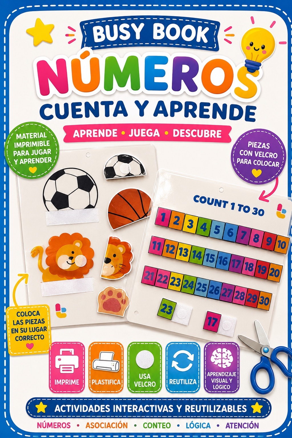 Busy book números