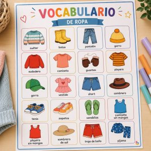 Vocabulario de Ropa – Material Visual para Aprender Jugando